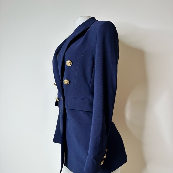 Boston Proper Double Breasted Navy Blazer 0 - Picture 3 of 7